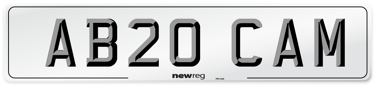 AB20 CAM Number Plate from New Reg